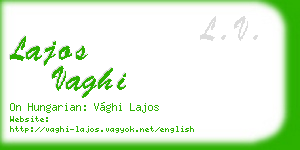 lajos vaghi business card